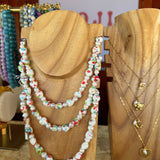 Colar Corações Cerâmica