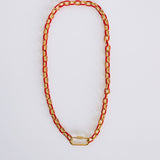 Red Hoop Necklace