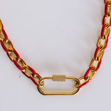 Red Hoop Necklace